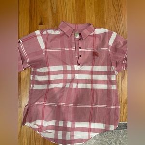 Burberry Quarter Button Blouse